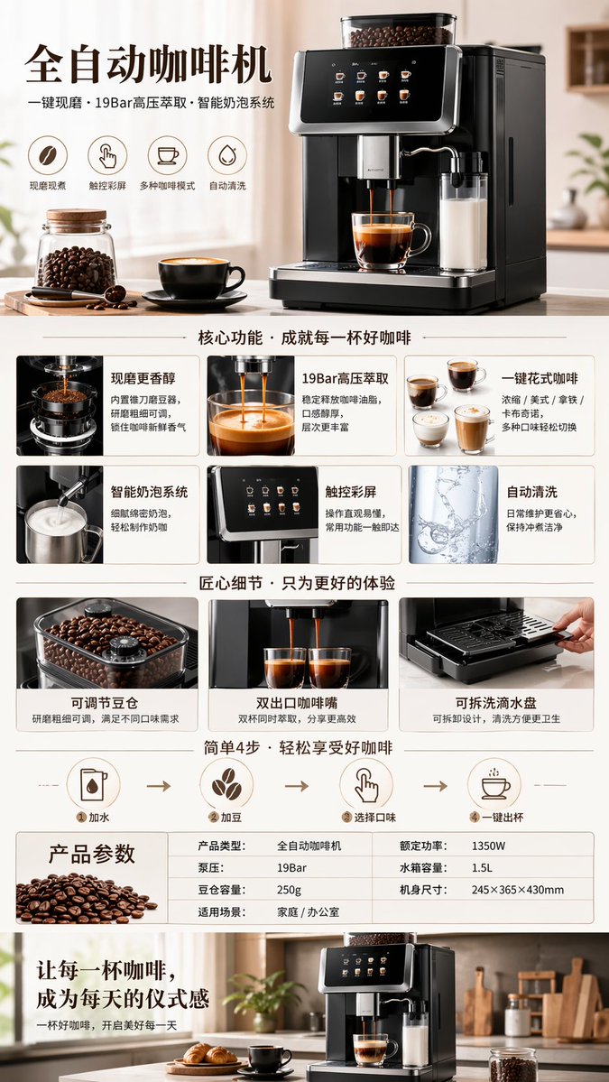 全自动咖啡机产品展示